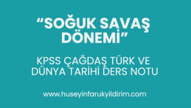 Soğuk Savaş Dönemi KPSS Ders Notu